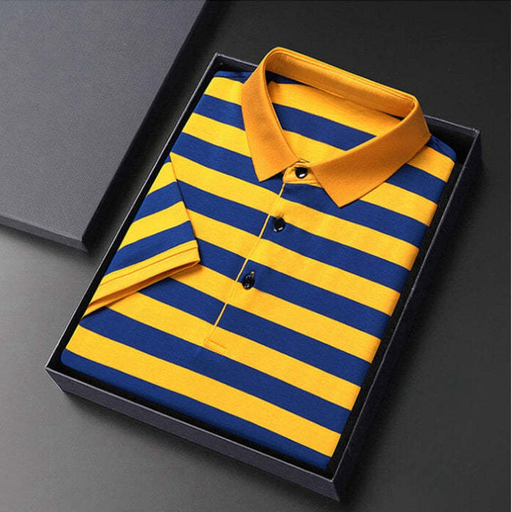 Elegante polo da uomo con righe classiche - eleganza e comfort per tutti i giorni