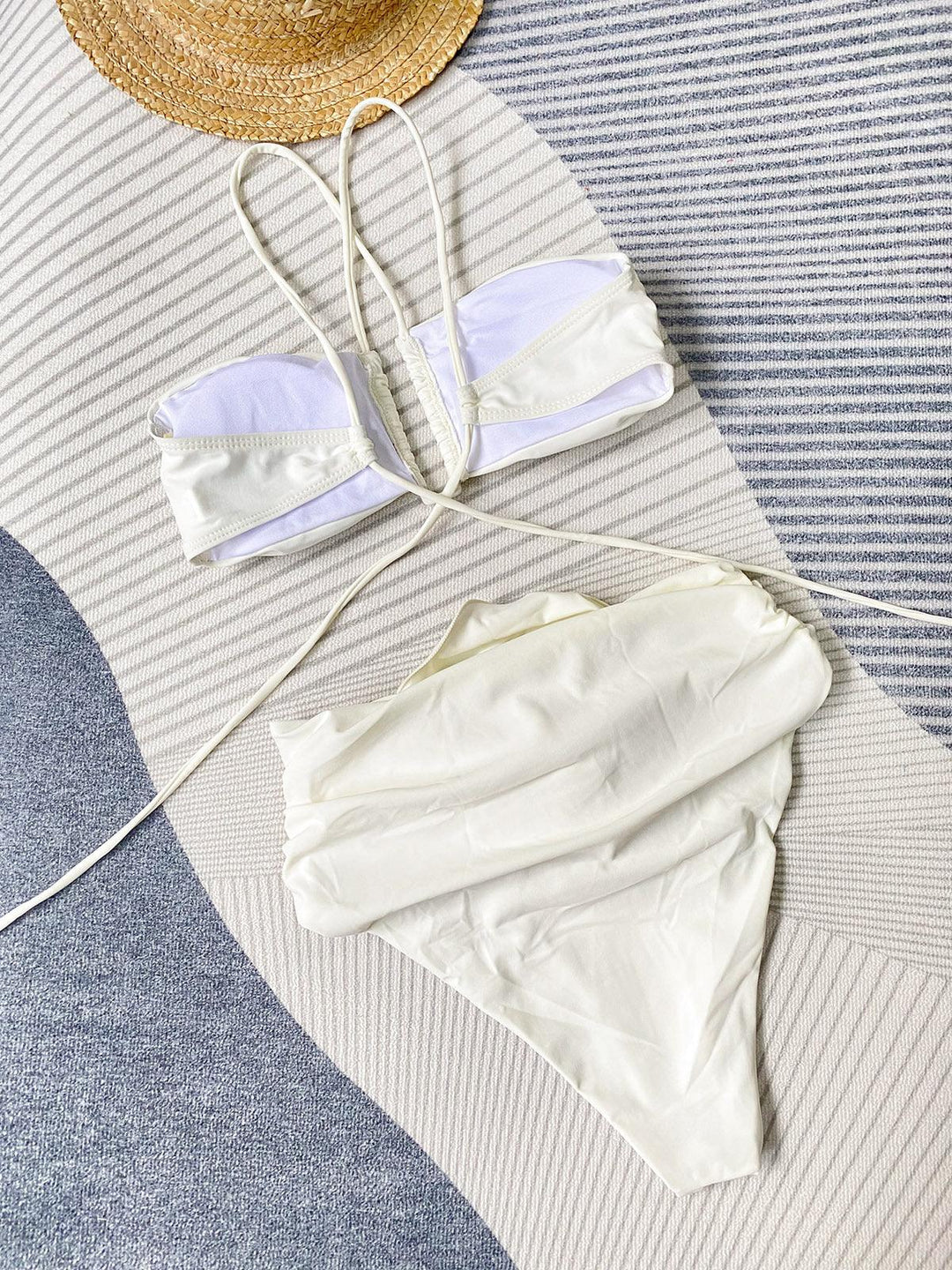 Bikini Valia Luxe Hoge Taille con stampa a fiori e spalline