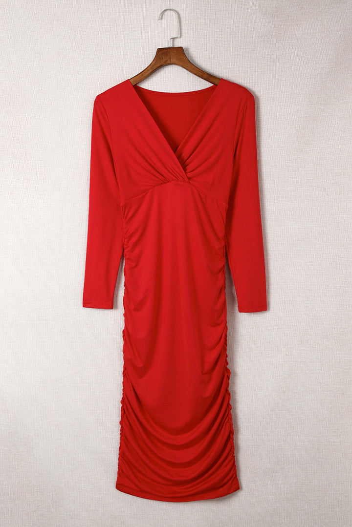 <div>Eline - Incantevole Abito Avvolgente Rosso</div>