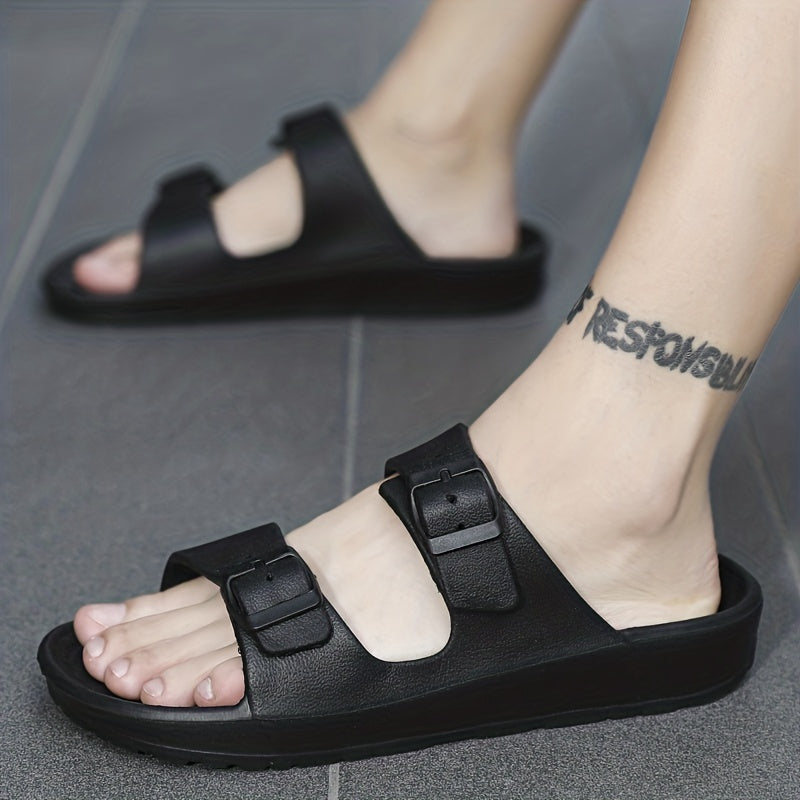 Eleganti sandali da uomo con doppia fibbia per il massimo comfort
