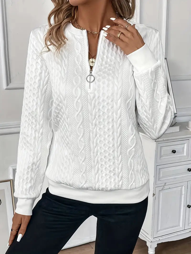 Stefania™  - Maglione con cerniera di tendenza
