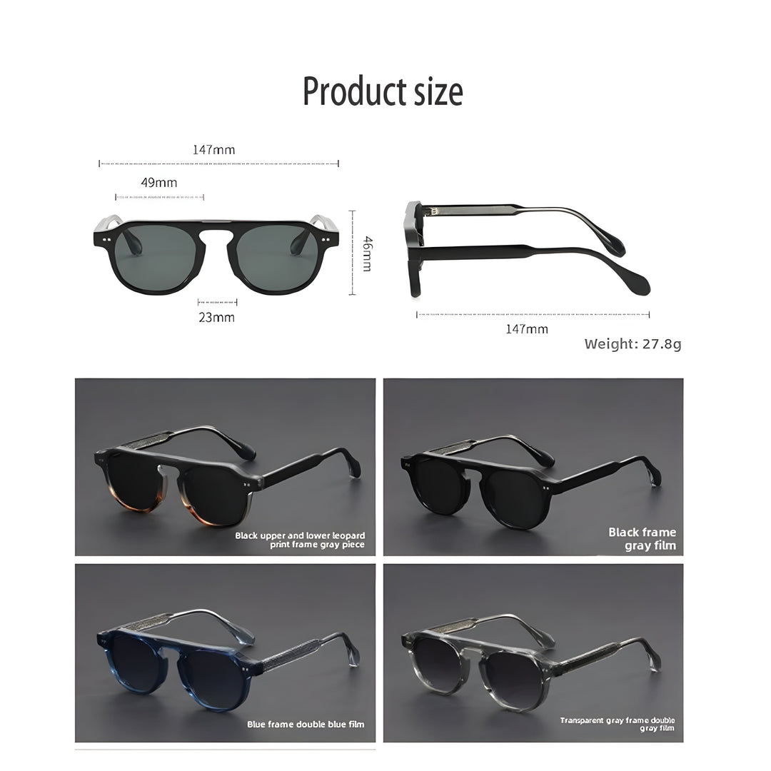 Eleganti occhiali da sole retro vintage per uomo