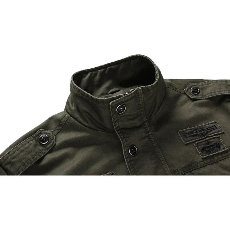 Elegante giacca da moto da uomo con maniche lunghe e moderna chiusura a zip