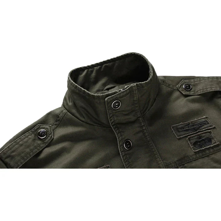 Elegante giacca da moto da uomo con maniche lunghe e moderna chiusura a zip