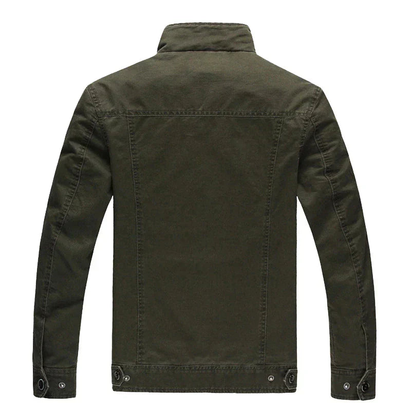 Elegante giacca da moto da uomo con maniche lunghe e moderna chiusura a zip