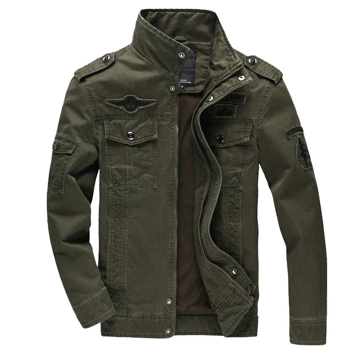 Elegante giacca da moto da uomo con maniche lunghe e moderna chiusura a zip