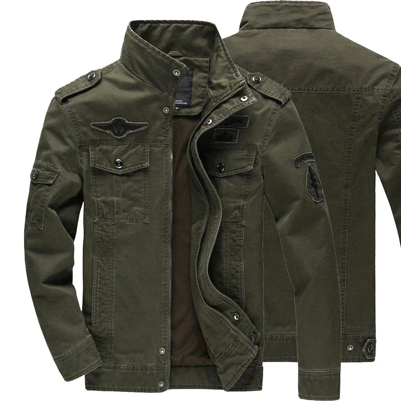 Elegante giacca da moto da uomo con maniche lunghe e moderna chiusura a zip