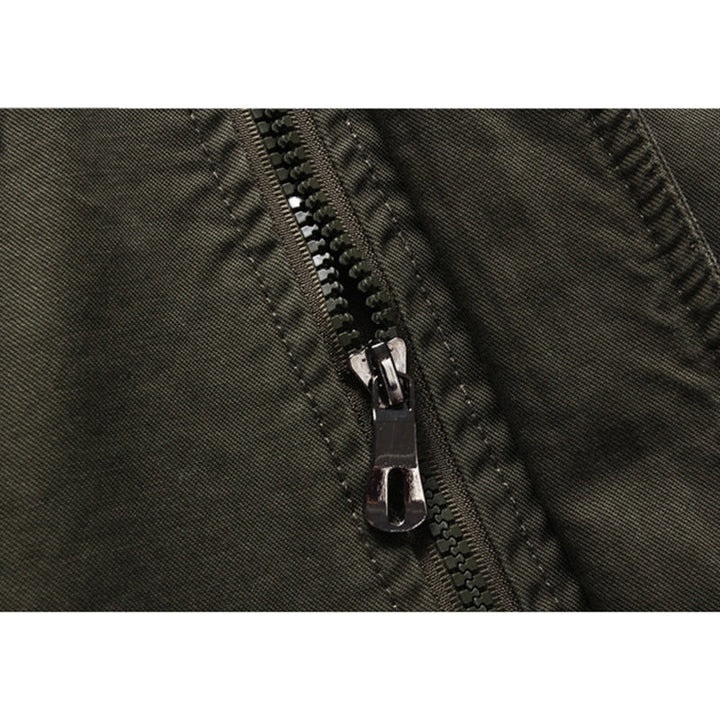 Elegante giacca da moto da uomo con maniche lunghe e moderna chiusura a zip
