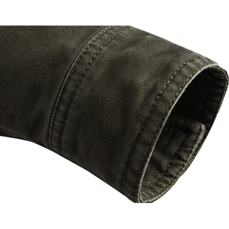 Elegante giacca da moto da uomo con maniche lunghe e moderna chiusura a zip