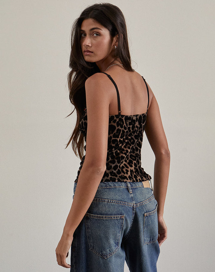 Giorgine - Verleidelijk Luipaardprint Camisole voor een Flatterende Look
