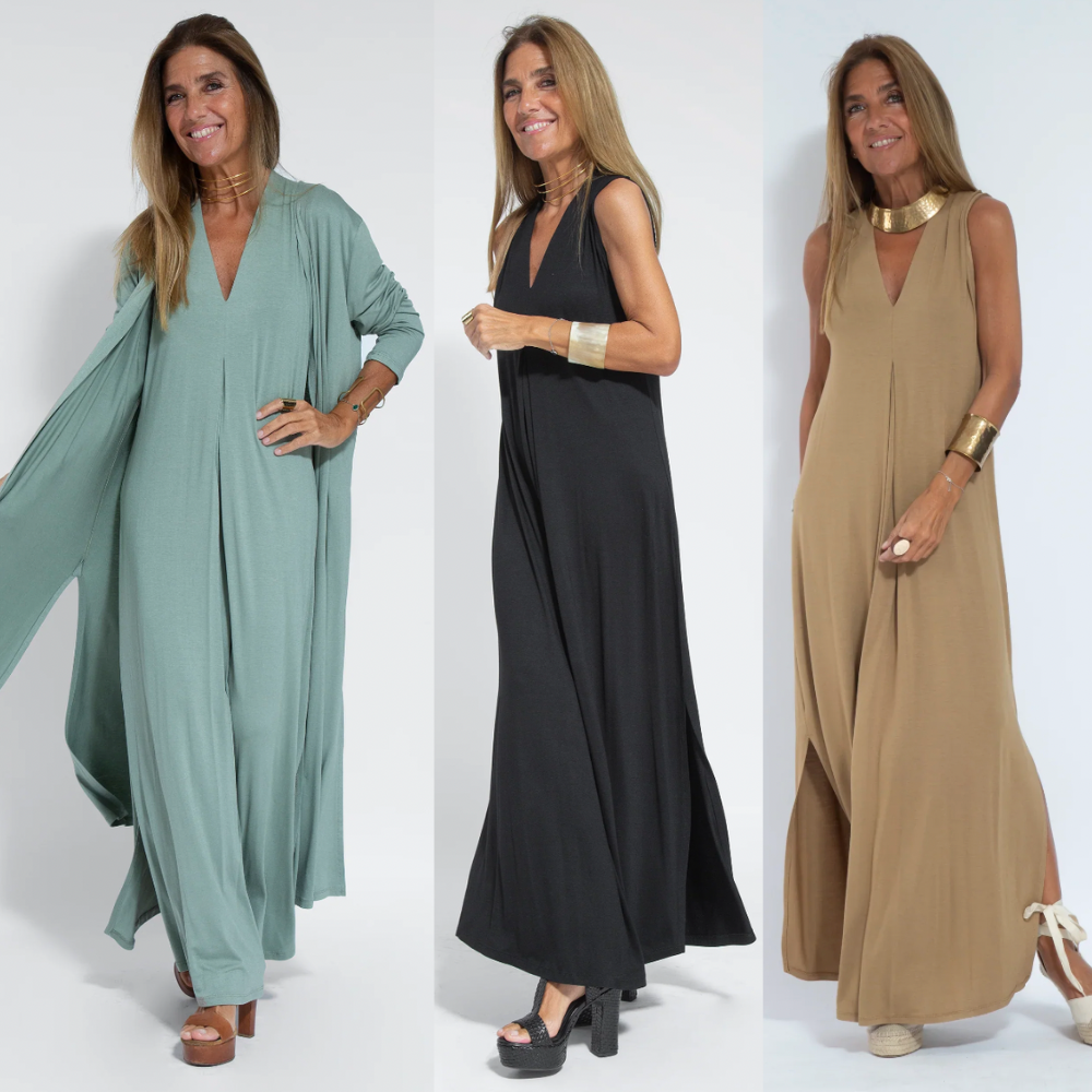 <div>Elegante Vestito Lungo con Set di Gilet Stylish di Kate</div>