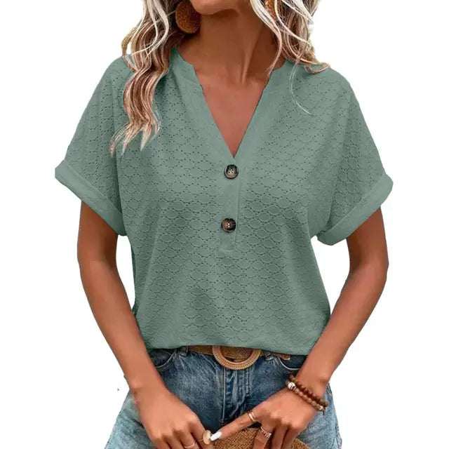 Elegante top da donna con scollatura a punta - un'aggiunta elegante e alla moda a qualsiasi guardaroba