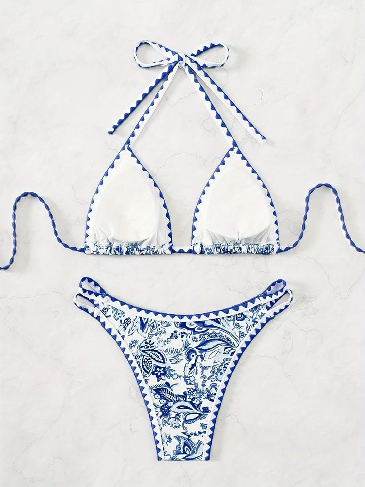 Orabella | Elegante Bikini-Set Paisley con bordi lussuosi