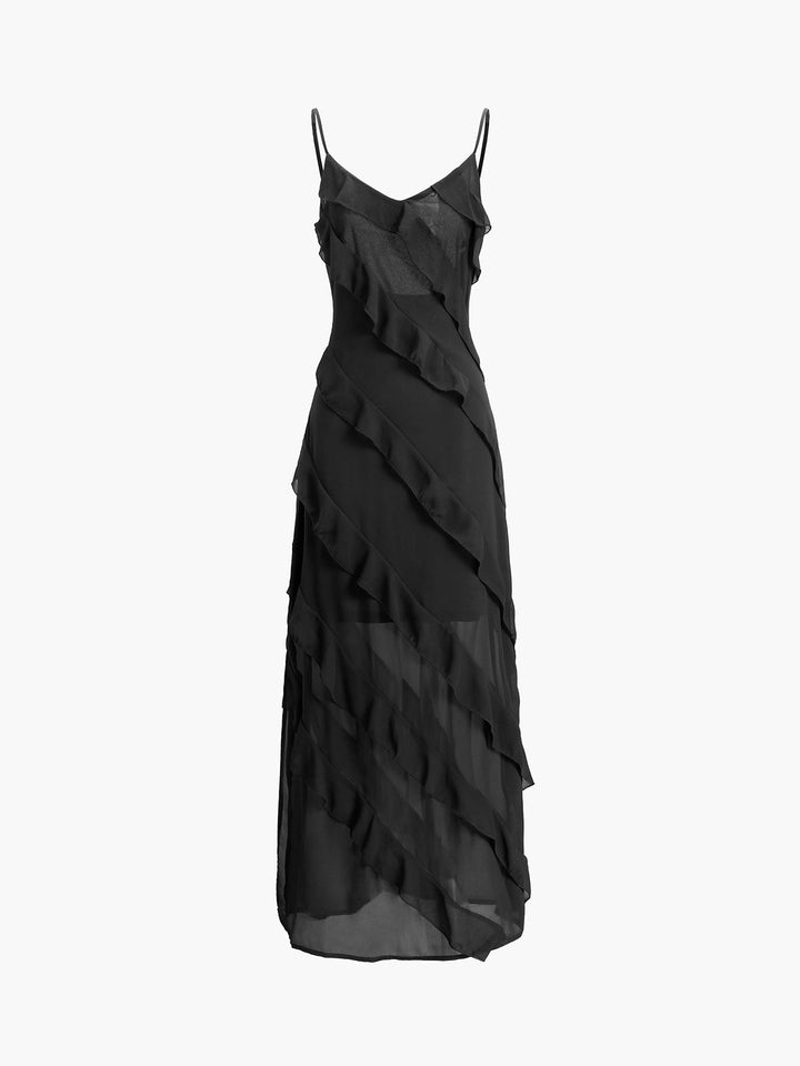 Ravenna™ - Abito sexy in chiffon con schiena scoperta e spacco