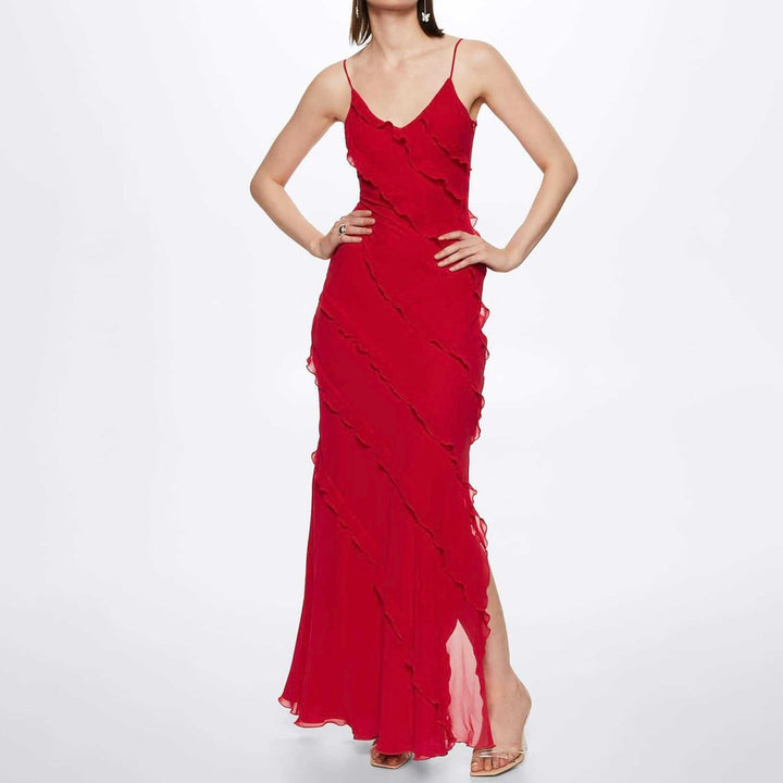 Ravenna™ - Abito sexy in chiffon con schiena scoperta e spacco