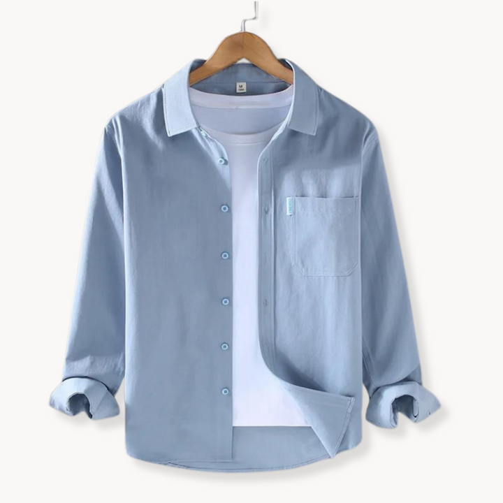 Camicia casual elegante da uomo in cotone naturale - una scelta classica ed elegante per gli uomini che apprezzano il buon gusto
