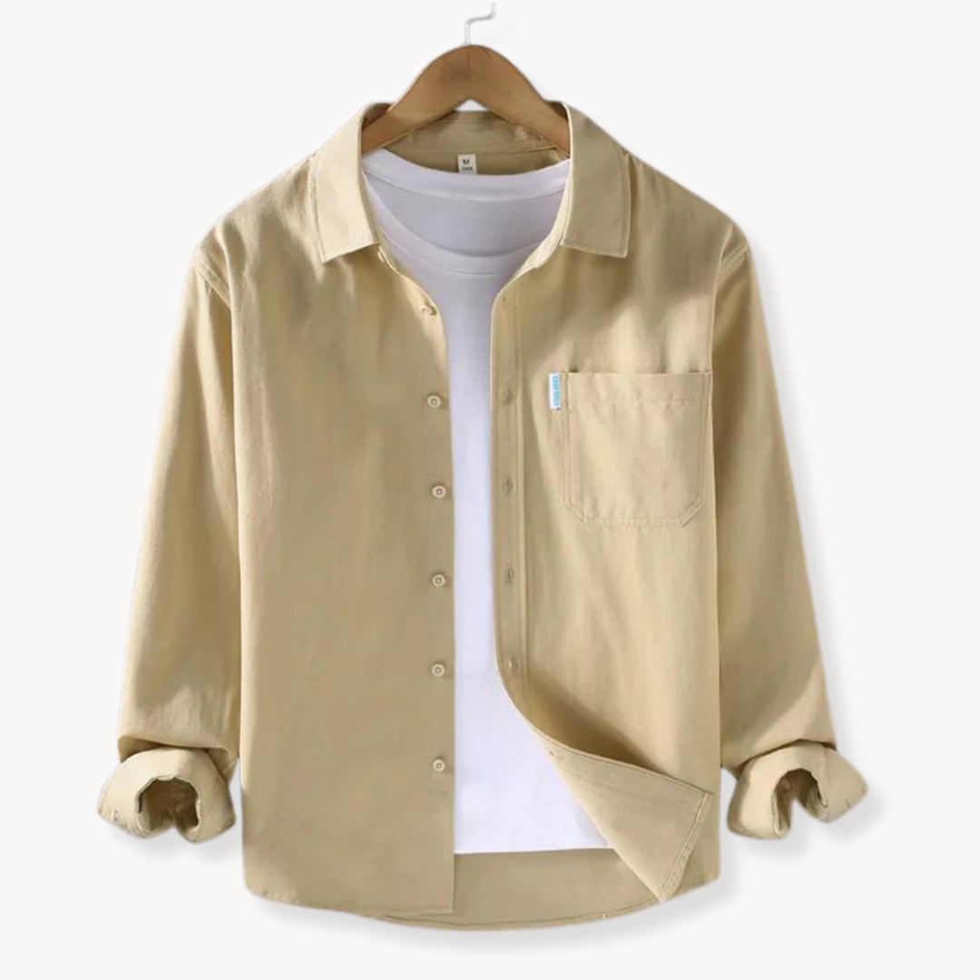 Camicia casual elegante da uomo in cotone naturale - una scelta classica ed elegante per gli uomini che apprezzano il buon gusto