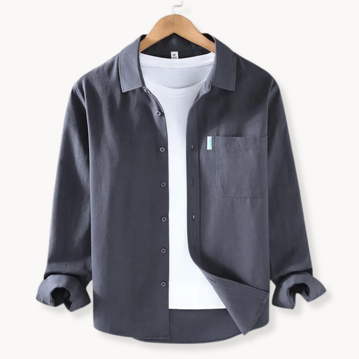 Camicia casual elegante da uomo in cotone naturale - una scelta classica ed elegante per gli uomini che apprezzano il buon gusto