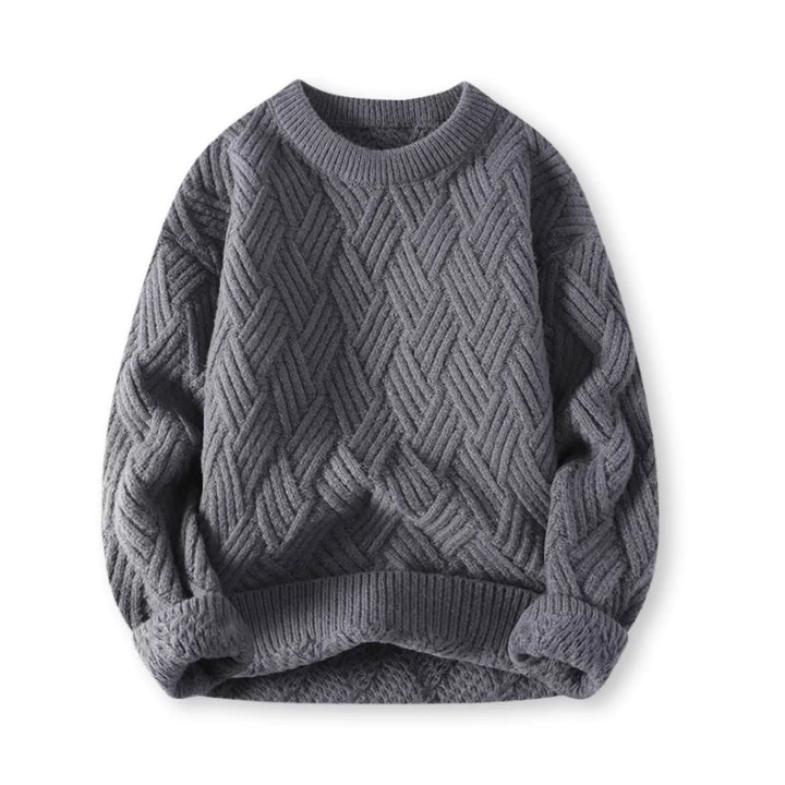 Elegante maglione da uomo in twill di lana - eleganza e comfort per tutti i giorni