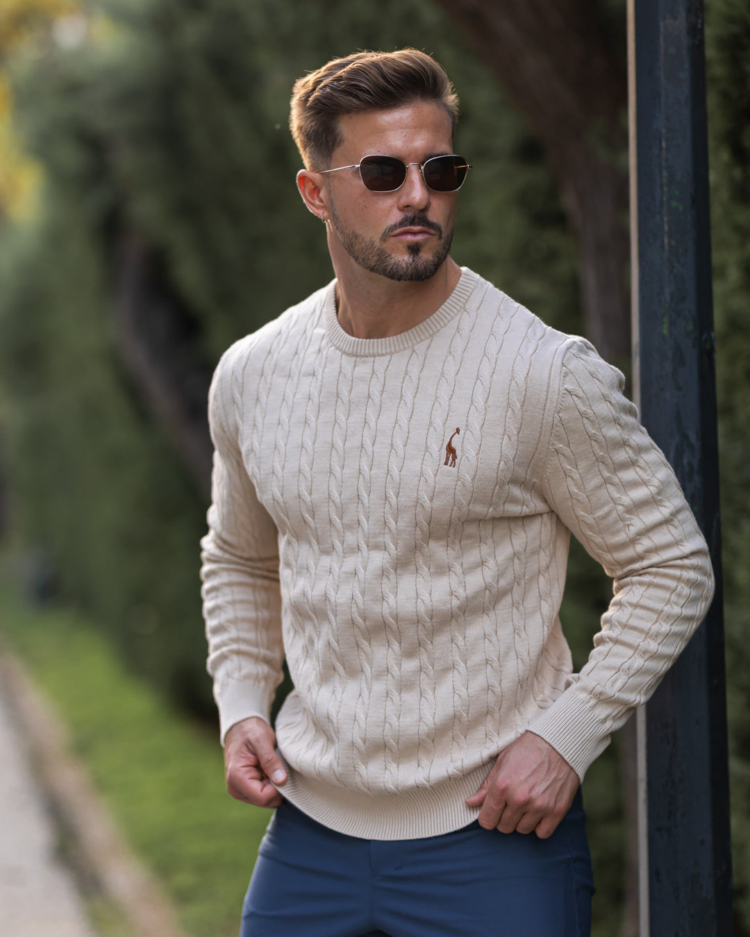 Elegante maglione da uomo in maglia di cotone - eleganza e comfort senza tempo