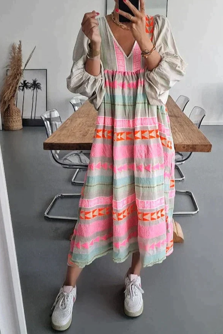 Ysolde - Abito Estivo Allegro e Colorato per un Look Radioso
