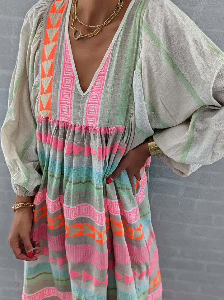 Ysolde - Abito Estivo Allegro e Colorato per un Look Radioso