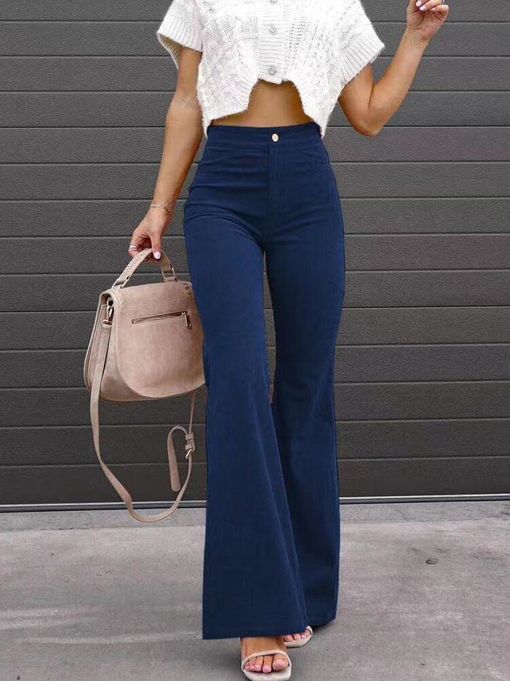 Pantaloni eleganti da donna in velluto a coste - un must-have per un look elegante e alla moda