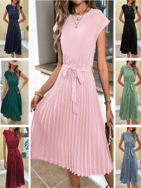 Elegante abito da donna a maniche corte per un comfort eccezionale e chic