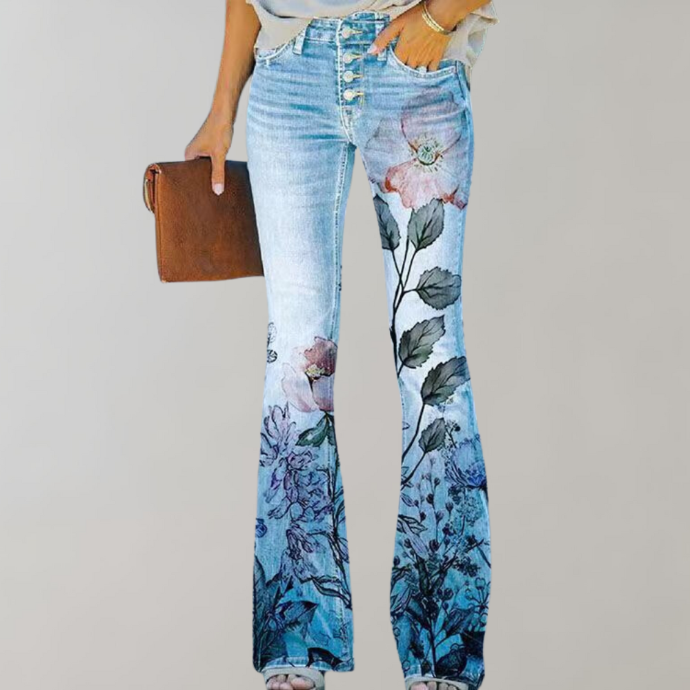 Delfina™ - Denim a Zampa Chic