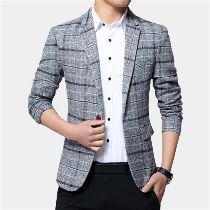 Balder - Elegante blazer casual da uomo con motivo a scacchiera
