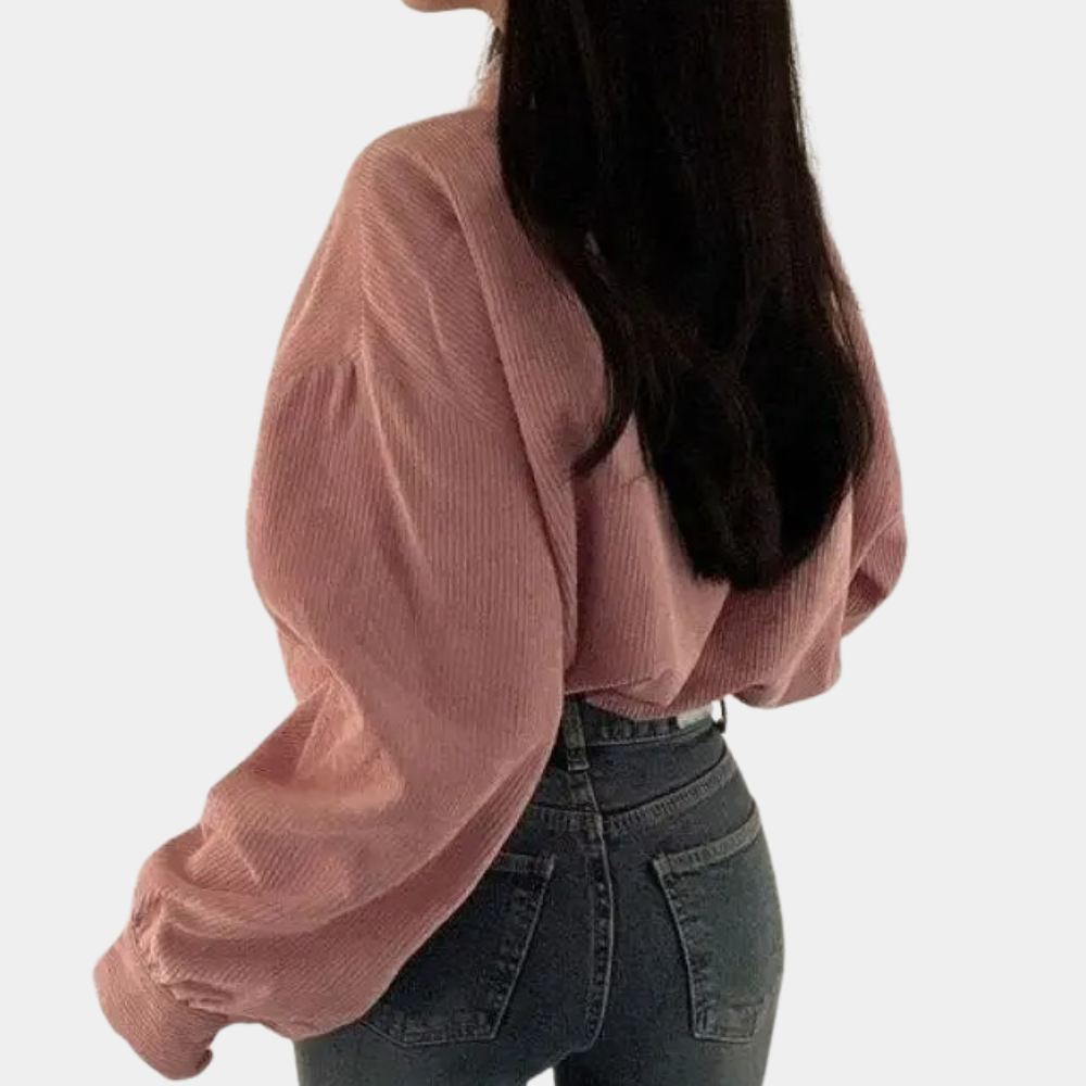 Cleena - Elegante cappotto estivo in velluto a coste per donna
