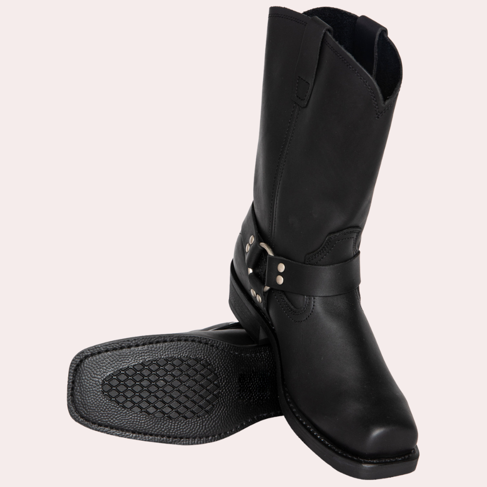 Eleganti stivali da cowboy da uomo con finiture di pregio
