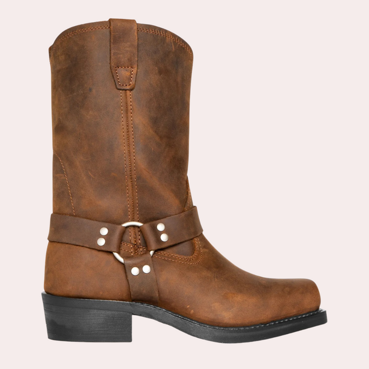 Eleganti stivali da cowboy da uomo con finiture di pregio