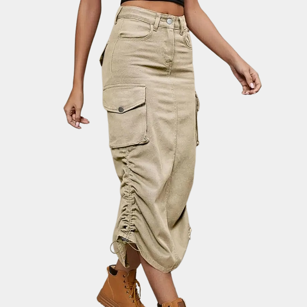 Stijlvolle Retro Dame Cargo Rok - Emma per l'eleganza e il comfort