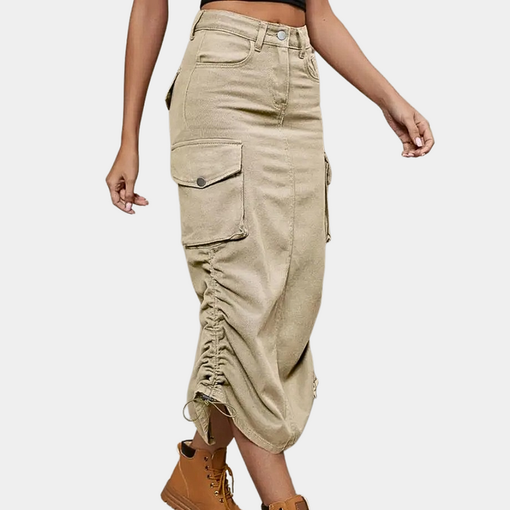 Stijlvolle Retro Dame Cargo Rok - Emma per l'eleganza e il comfort
