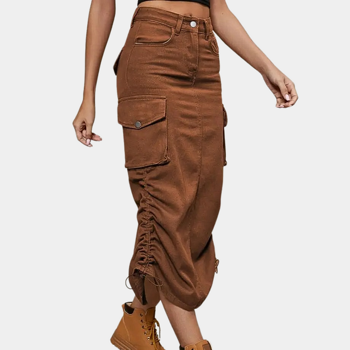 Stijlvolle Retro Dame Cargo Rok - Emma per l'eleganza e il comfort