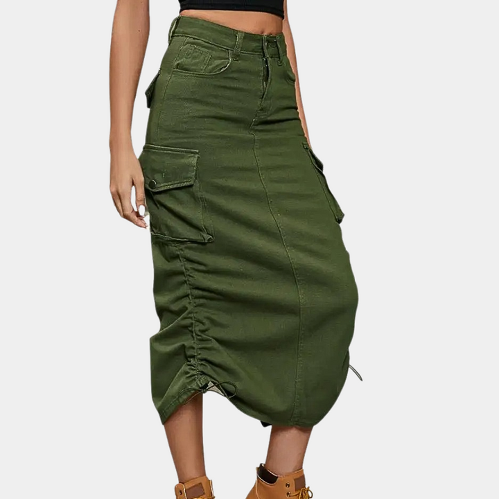 Stijlvolle Retro Dame Cargo Rok - Emma per l'eleganza e il comfort