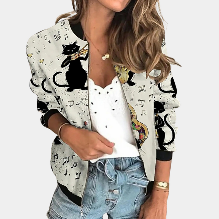 Cappotto da donna alla moda con stampa unica