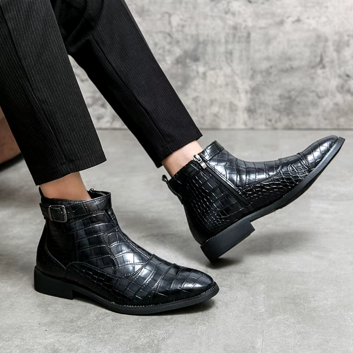 Esclusive scarpe Chelsea da uomo in pelle dallo stile unico e dal design elegante