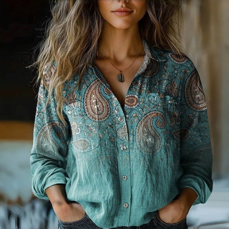 Camicetta vintage da donna elegante e raffinata dal design classico