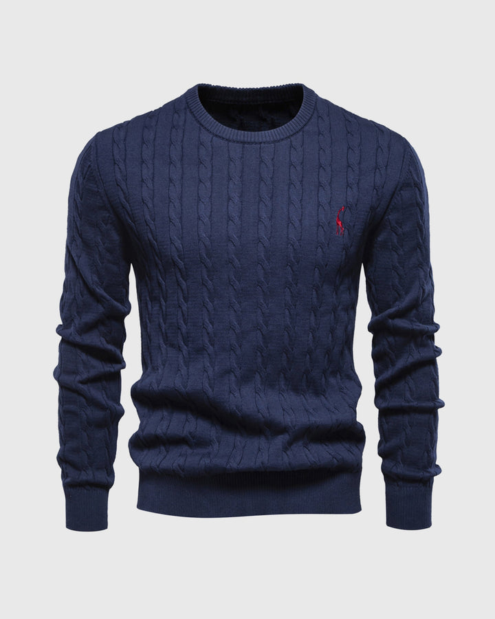 Elegante maglione da uomo in maglia di cotone - eleganza e comfort senza tempo