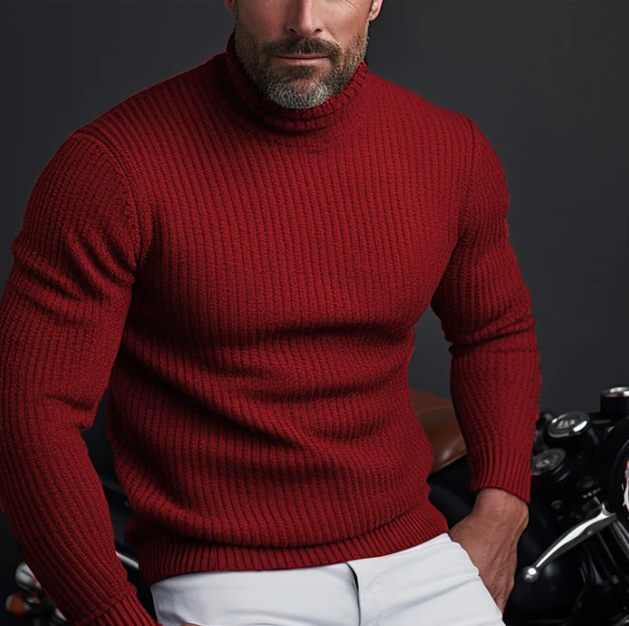 Elegante maglione dolcevita da uomo - comodo, elegante e versatile per ogni occasione