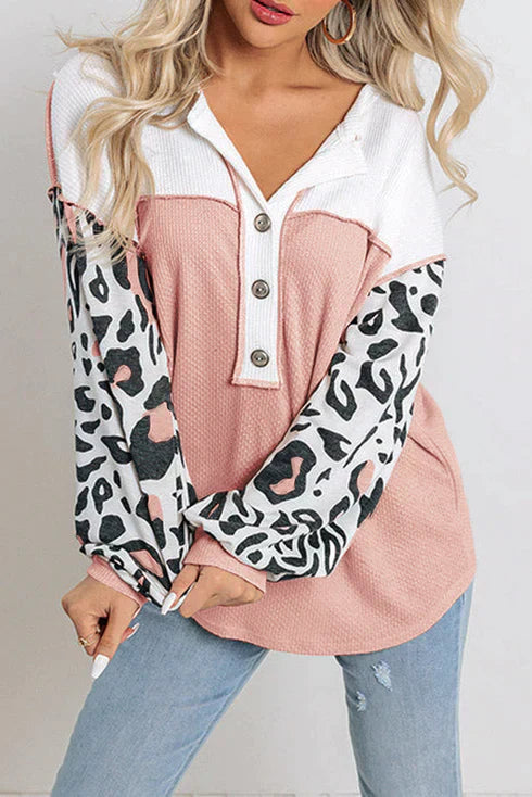 <div>Helivara - Maglietta in maglia waffle casual e alla moda</div>
