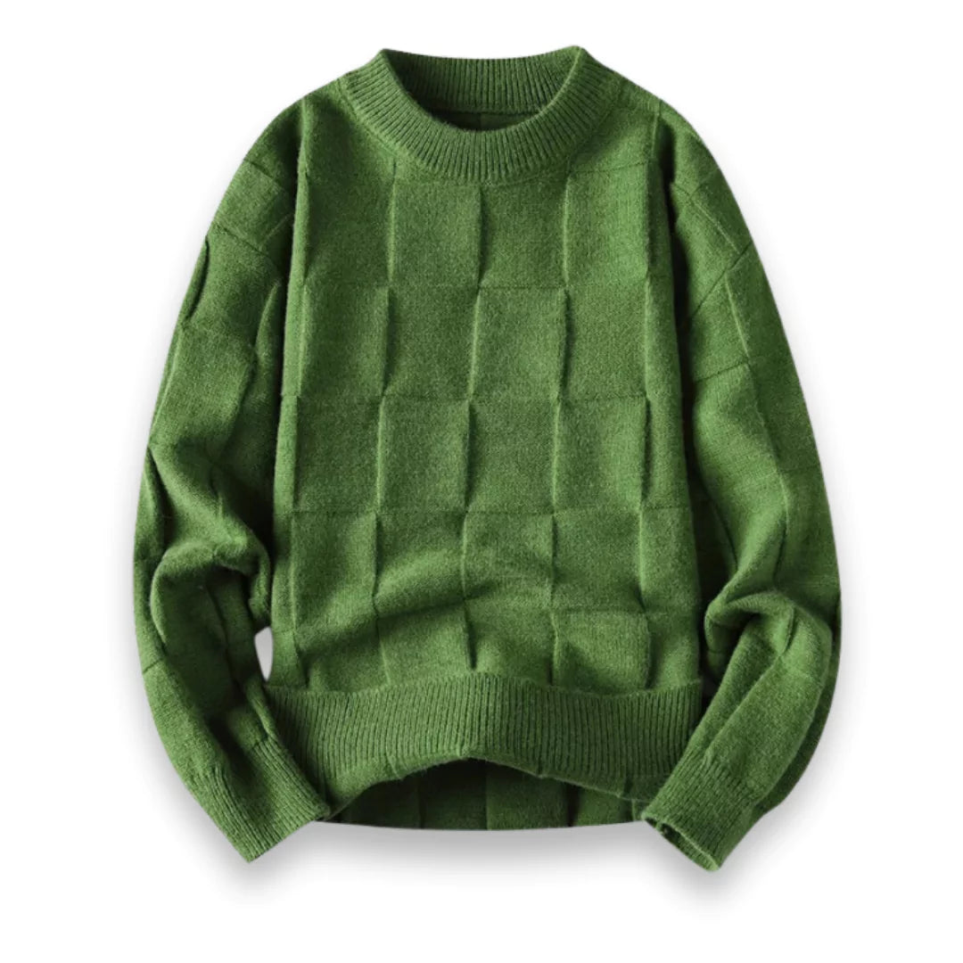 Elegante maglione da uomo in cotone di alta qualità, dalla vestibilità classica ed elegante.