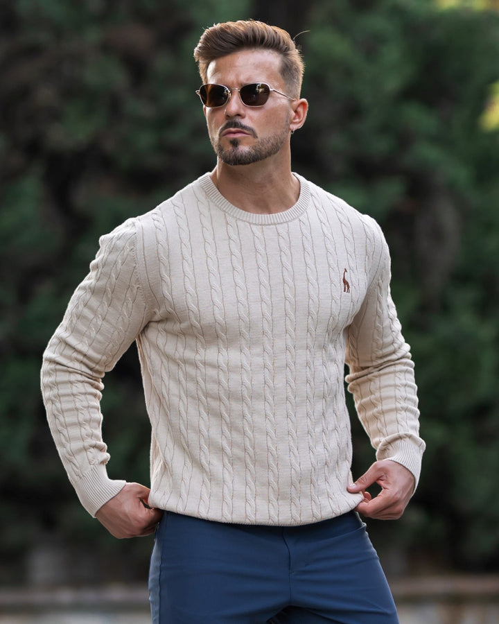 Elegante maglione da uomo in maglia di cotone - eleganza e comfort senza tempo