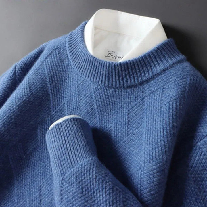 Elegante maglione da uomo in cashmere disponibile in una varietà di colori - perfetto per ogni occasione