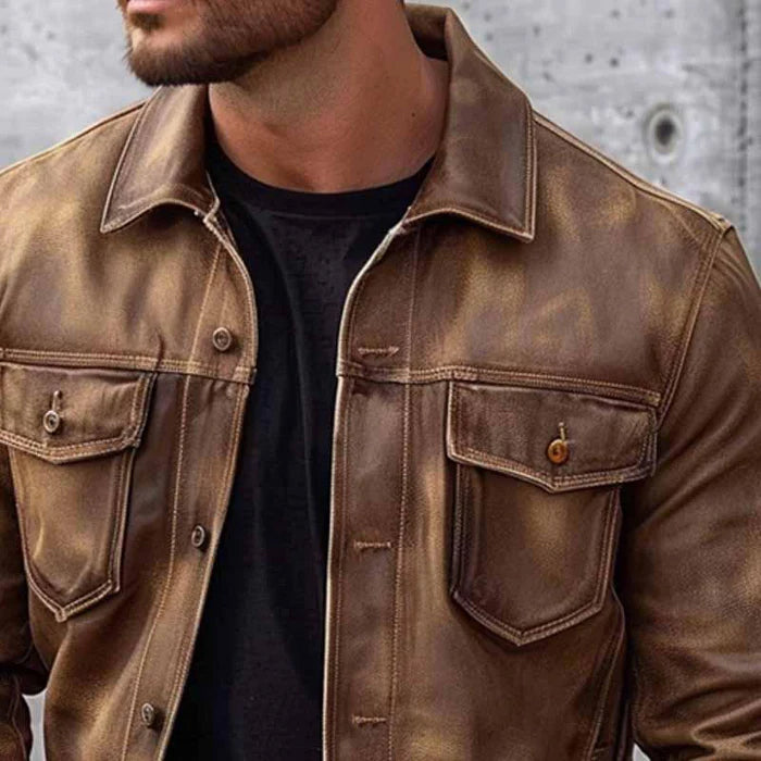 Caro™ - Giacca in Pelle Vintage