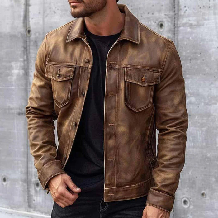 Caro™ - Giacca in Pelle Vintage