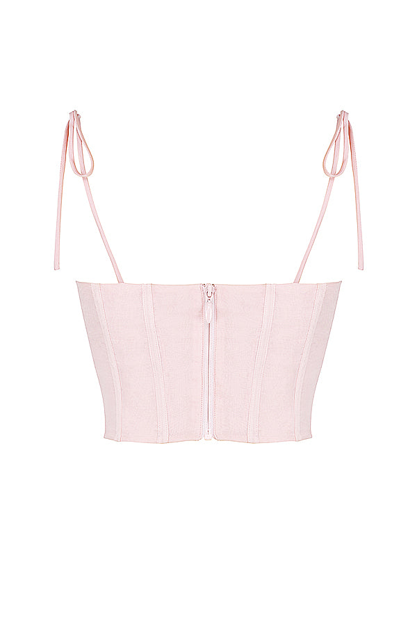 <html>
<p>Indira - Elegante top in chiffon con corsetto per un tocco di raffinatezza.</p>
</html>