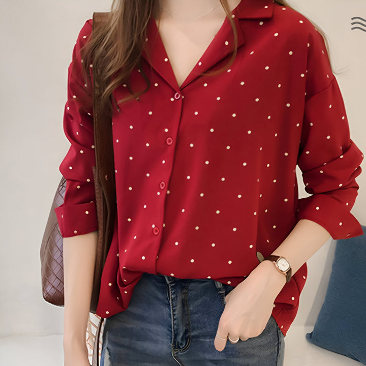 Blusa Clivia Elegante con Pois Giocosi